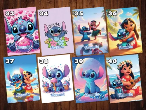 Lilo e Stitch / Adesivo Capa Caderno / A4