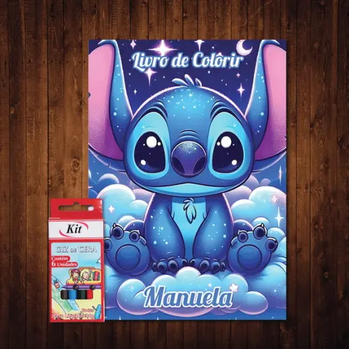 Lilo e Stitch / Livro de Colorir / Giz de Cera