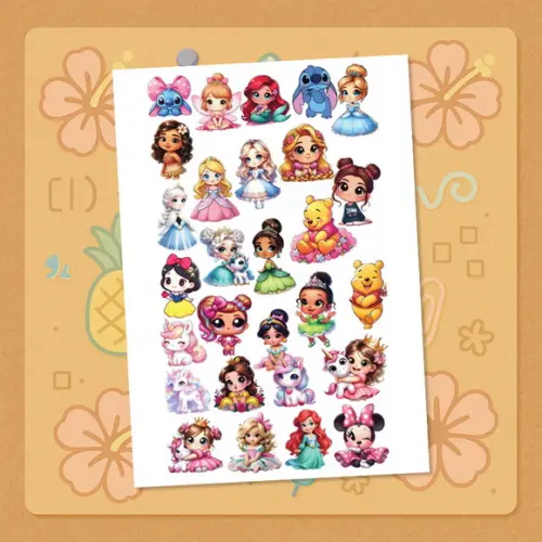 Lilo e Stitch Cartela Adesivo Tamanho A5