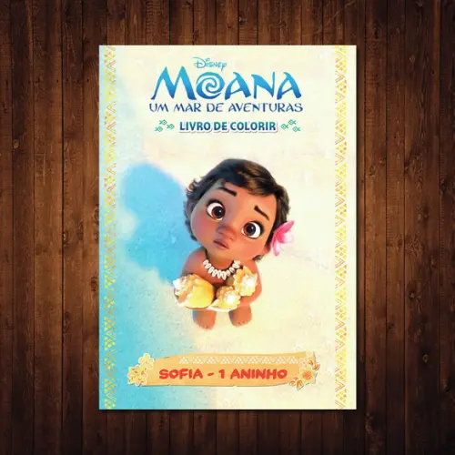 Livro de Colorir / Baby Moana / 10x15cm