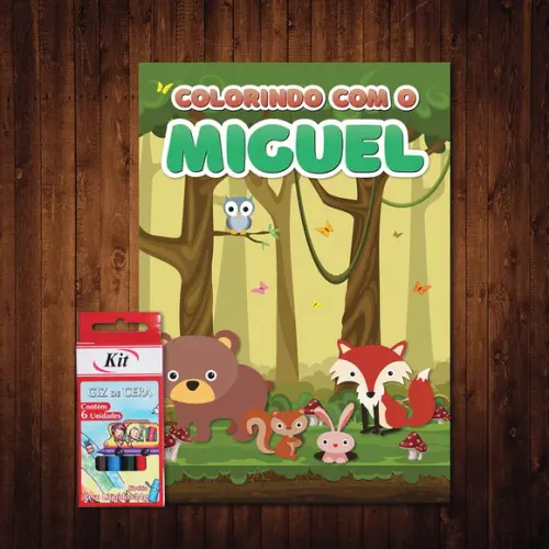 Livro de Colorir / Bosque Encantado / 15x21cm / Giz de Cera