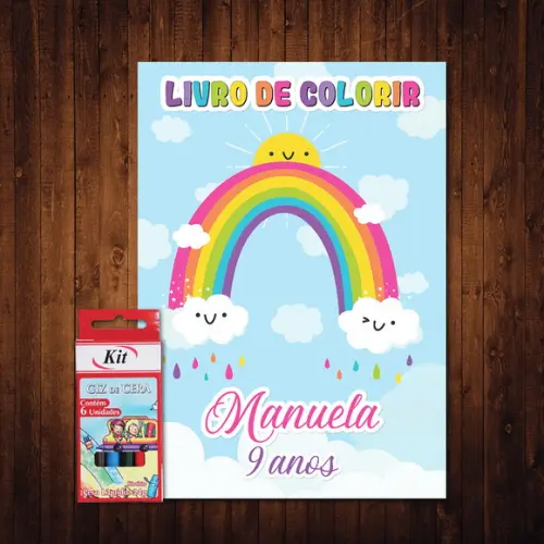 Livro de Colorir / Chuva de Bênçãos / Giz de Cera
