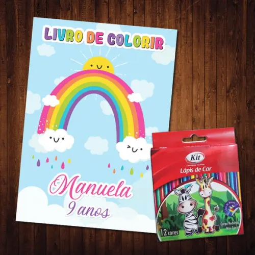 Livro de Colorir / Chuva de Bênçãos / Lápis de Cor