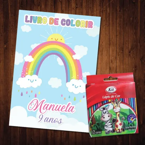 Livro de Colorir / Chuva de Bênçãos Baby / Lápis de Cor