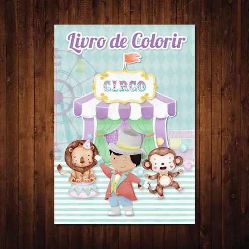 Livro de Colorir / Circo Encantado / 15x21cm / 12 Desenhos