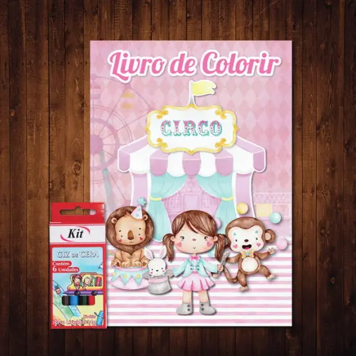 Livro de Colorir / Circo Encantado / 15x21cm / Giz de Cera