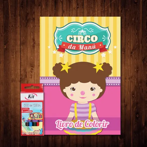 Livro de Colorir / Circo Encantado / 15x21cm / Giz de Cera