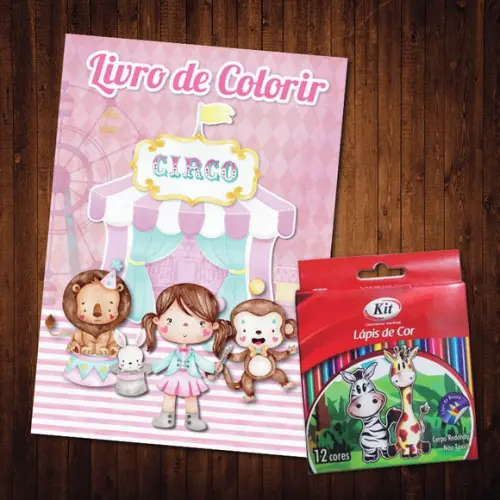 Livro de Colorir / Circo Encantado / 15x21cm / Lápis de Cor