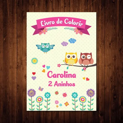 Livro de Colorir / Corujinhas (10x15cm)