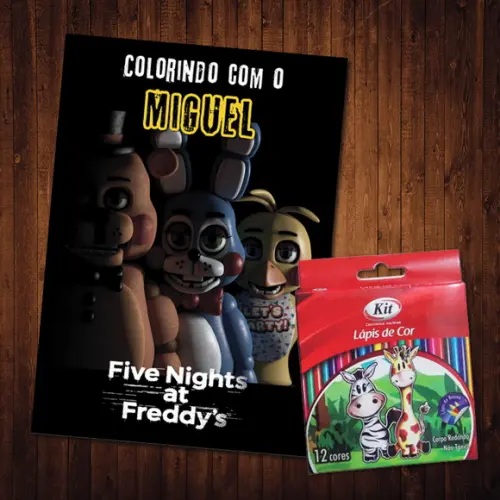 Livro de Colorir / Five Nights at Freddy's / Lápis de Cor