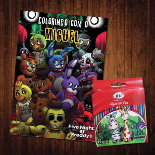 Livro de Colorir / Five Nights at Freddy's / Lápis de Cor
