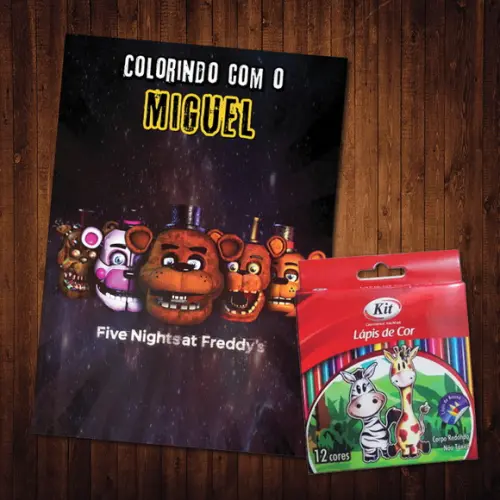 Livro de Colorir / Five Nights at Freddy's / Lápis de Cor