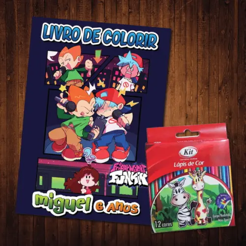 Livro De Colorir / Friday Night Funkin / Lápis De Cor