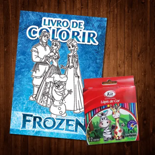 Livro de Colorir / Frozen / Lápis de Cor / 15x21cm