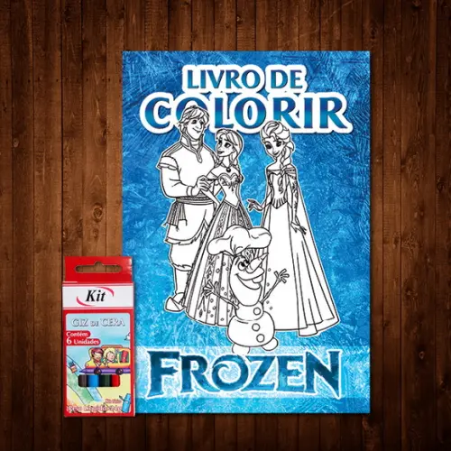 Livro de Colorir / Frozen / Giz de Cera / 15x21cm