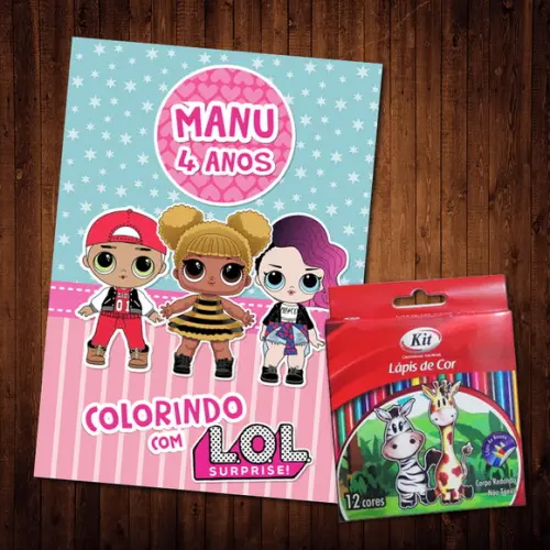 Livro de Colorir / Lol Surprise (Lápis de Cor)