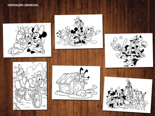Livro de Colorir / Mickey / 15x21cm / 12 Desenhos