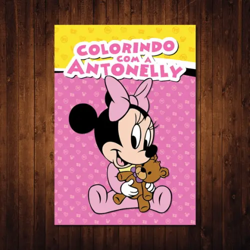 Livro de Colorir / Minnie Baby Rosa / 15x21cm