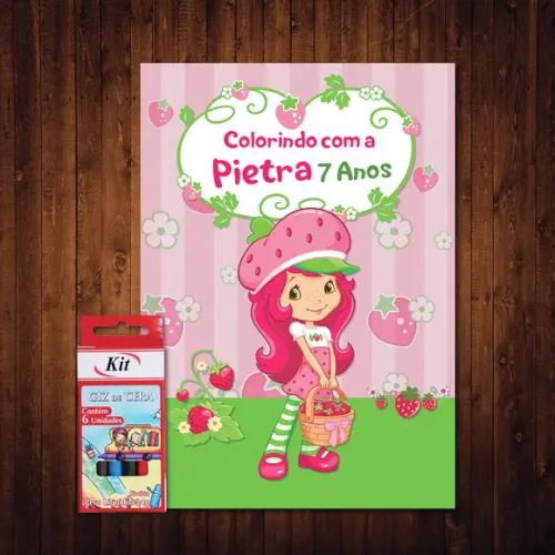 Livro de Colorir / Moranguinho / 15x21cm / Giz de Cera