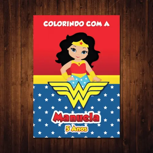 Livro de Colorir / Mulher Maravilha / 10x15cm
