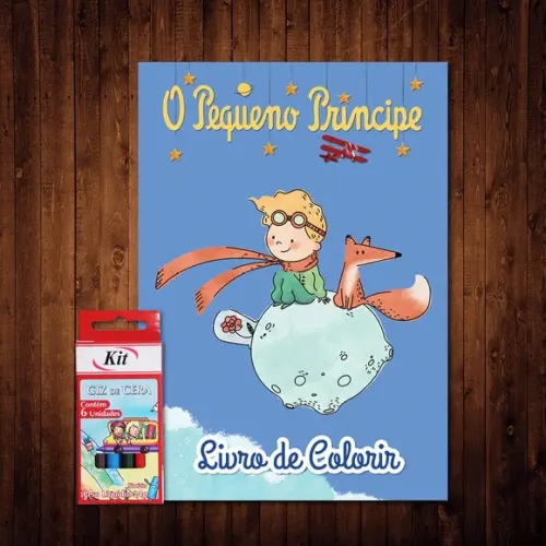 Livro de Colorir / O Pequeno Príncipe (Giz de Cera)