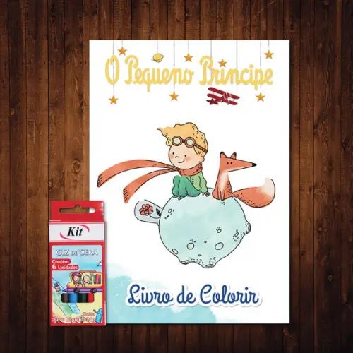 Livro de Colorir / O Pequeno Príncipe / Giz de Cera