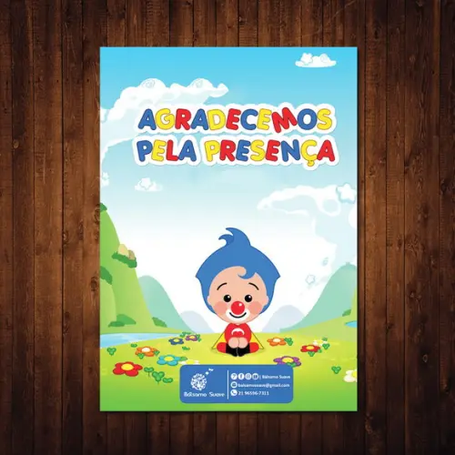 Livro de Colorir / Palhaço Plim Plim / 15x21cm / Giz de Cera