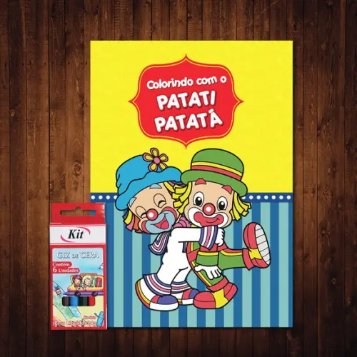 Livro de Colorir / Patati Patatá / 15x21cm / Giz de Cera