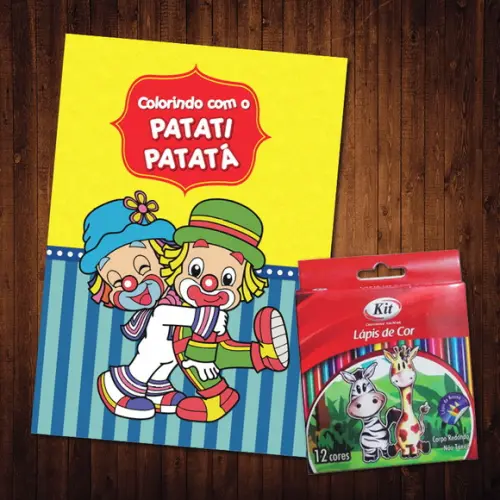 Livro de Colorir / Patati Patatá / 15x21cm / Lápis de Cor