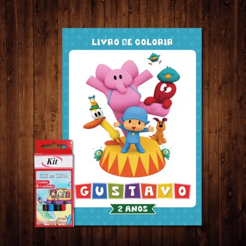 Livro de Colorir / Pocoyo (Giz de Cera)