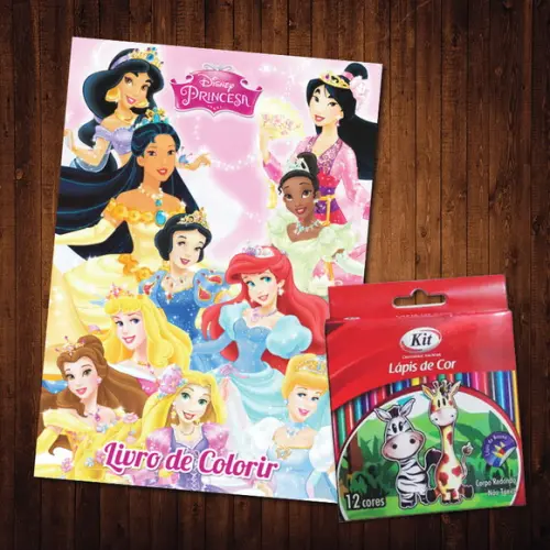 Livro de Colorir / Princesas / 15x21cm / Lápis de Cor