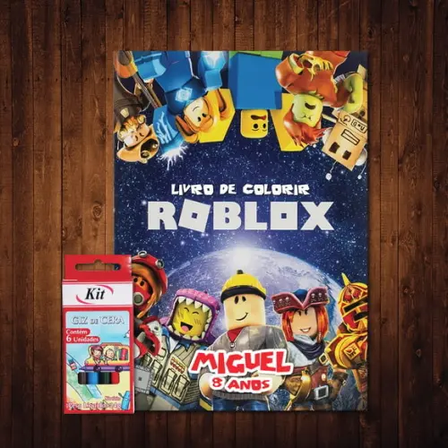Livro de Colorir / Roblox / 15x21cm / Giz de Cera