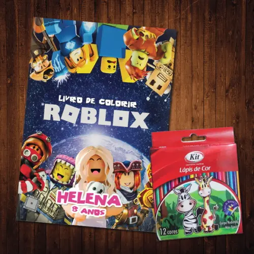 Livro de Colorir / Roblox / 15x21cm / Lápis de Cor
