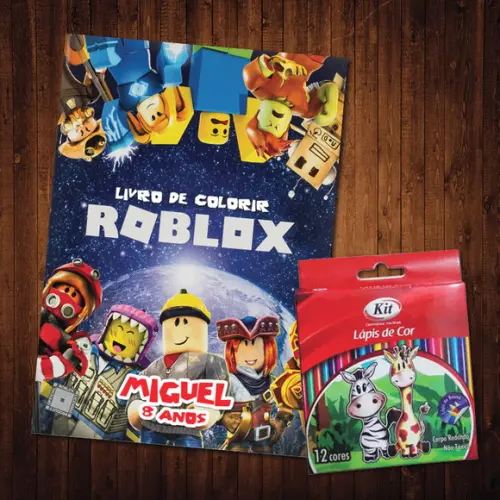 Livro de Colorir / Roblox / 15x21cm / Lápis de Cor