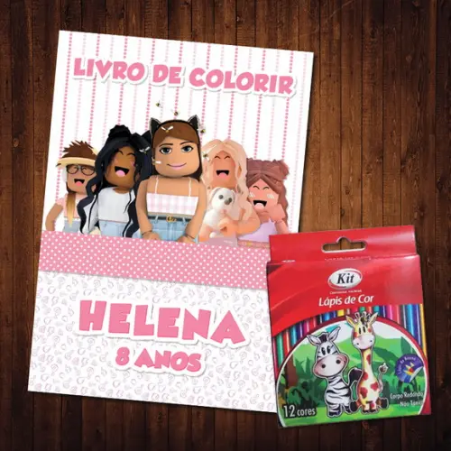 Livro de Colorir / Roblox / 15x21cm / Lápis de Cor