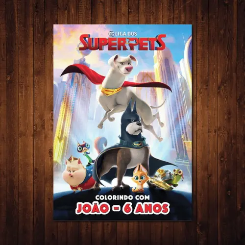 Livro de Colorir / Superpets / 10x15cm / 12 Desenhos
