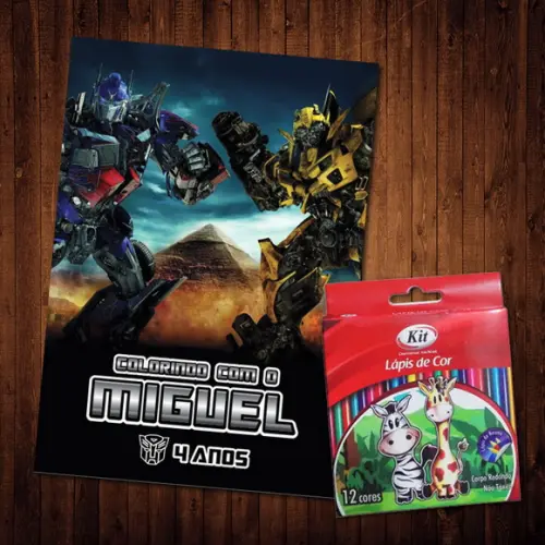 Livro de Colorir / Transformers (Lápis de Cor)