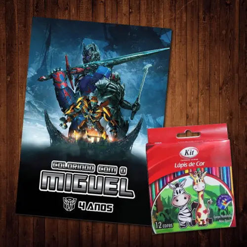 Livro de Colorir / Transformers (Lápis de Cor)