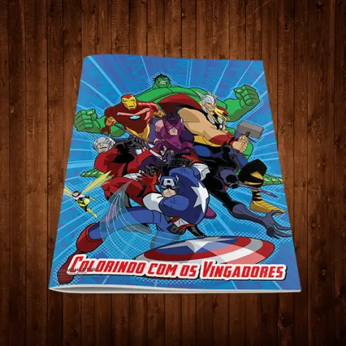 Livro de Colorir / Vingadores / Giz de Cera / 15x21cm