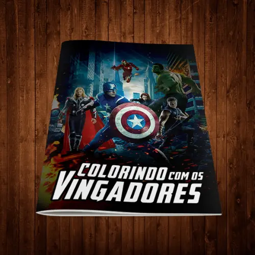 Livro de Colorir / Vingadores / Giz de Cera / 15x21cm