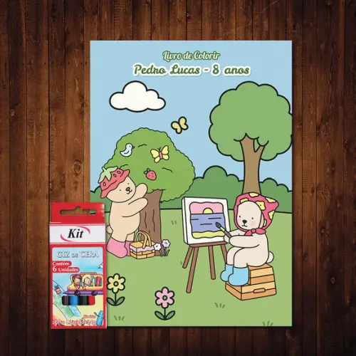 Livro de Colorir Bobbie Goods 15x21cm Giz de Cera