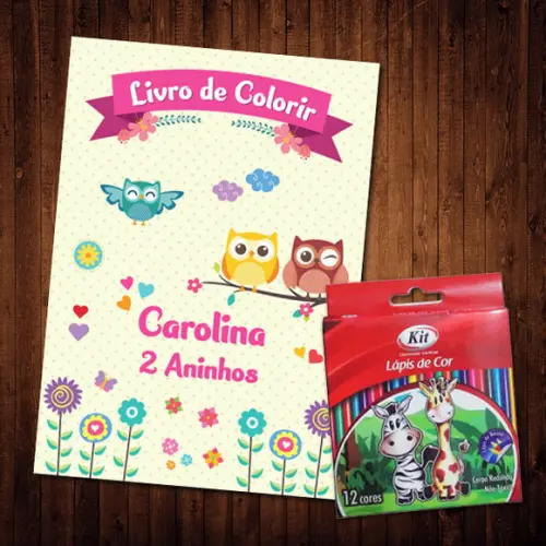 Livro de Colorir Corujinhas (Lápis de Cor)