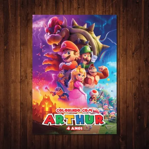 Livro de Colorir do Mario / 15x21cm / 12 Desenhos