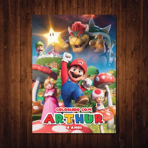 Livro de Colorir do Mario / 15x21cm / 12 Desenhos