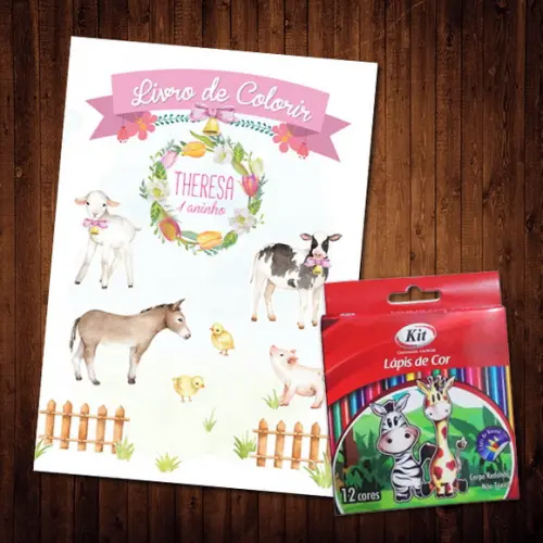 Livro de Colorir Fazendinha Candy Colors (Lápis de Cor)