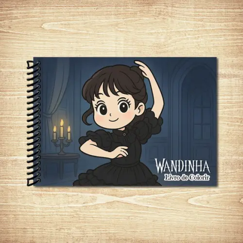 Livro de Colorir Fofinhos Goods Wandinha Espiral A5