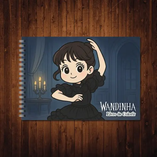 Livro de Colorir Fofinhos Goods Wandinha Wire-o A5