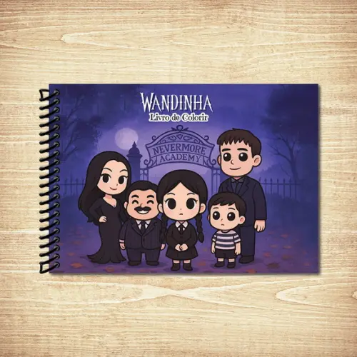 Livro de Colorir Fofinhos Goods Wandinha Espiral A5