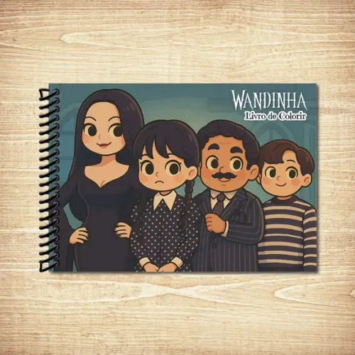 Livro de Colorir Fofinhos Goods Wandinha Espiral A5