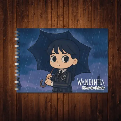 Livro de Colorir Fofinhos Goods Wandinha Wire-o A5